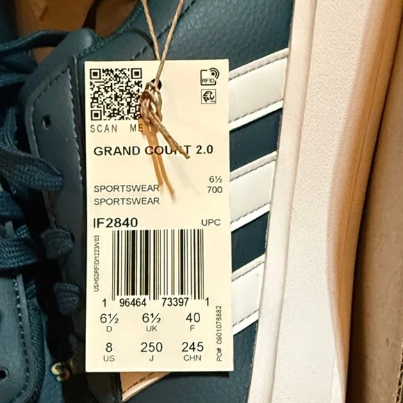 Adidas Women’s Grand Court 2.0 Leather Sneakers - Picture 9 of 11